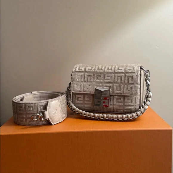 Givenchy Beige Crossbody Bag with Silver Accents - Picture 9 of 9